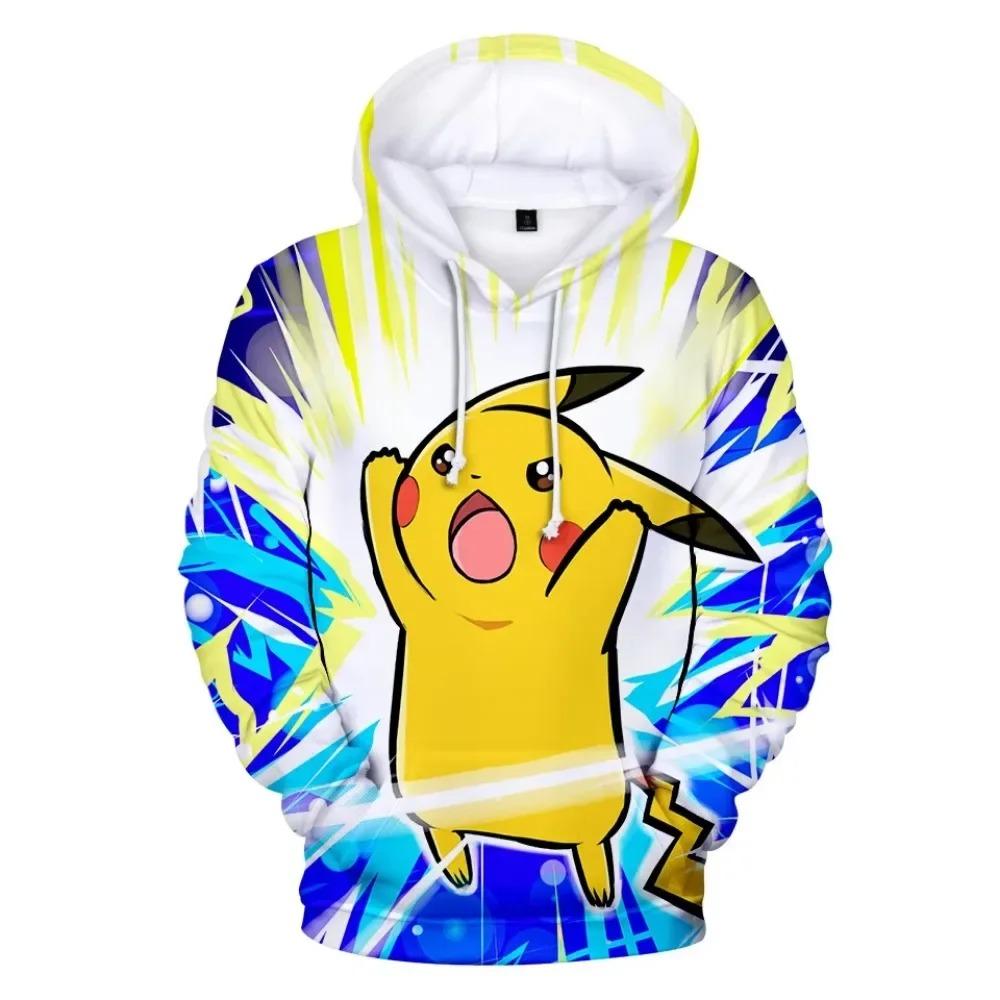 2025 Fashion New Cartoon Anime Pocket Monsters Pikachu Children's Sports Shirt 3D Digital Printing Fashion Leisure Birthday Gift