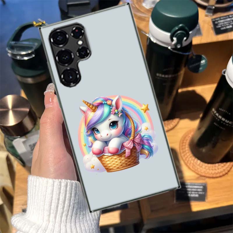 Cute Unicorn Baby Cases Phone Case for Samsung Galaxy S26 Ultra S25 Edge S24 S23 FE S21 Plus S20 S22 Cover TPU Capa Shell Shockp