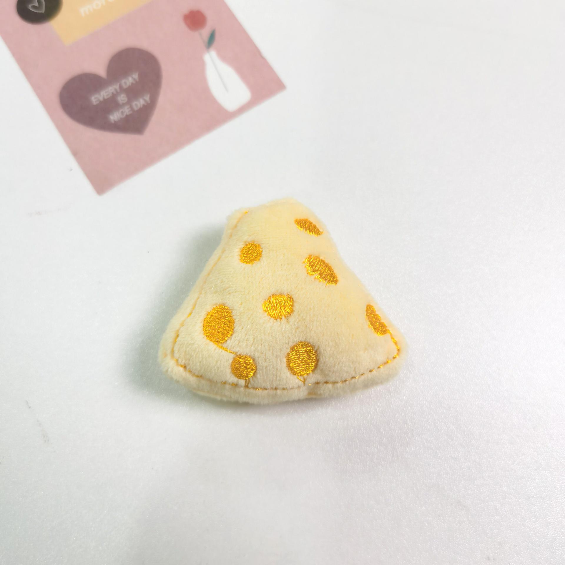 Jerry Mouse Cheese Plush Keychain Pendant and Brooch - Cute DIY Hair Accessory