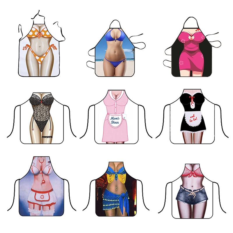 Buy 1Pc Kitchen Sexy Apron Woman Funny Cooking Baking Party Cleaning Cute  Aprons at affordable prices  free shipping, real reviews with photos  Joom