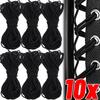 Bungee Cord 10m for Motorcycle Luggage Rope Car Roof Rack Tie Down Strap Elastic Shock Cord for Cargo Net DIY Black 2mm-3mm