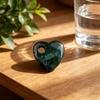 Natural Quartz Heart Palm Stone Cute Mini Polished Love Shaped Healing Stone with Hanging Hole for Reiki Meditation Gifts
