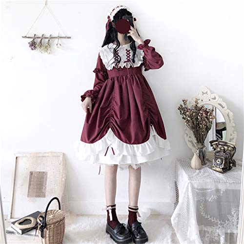 [Housaku Co., Ltd.] Lolita Long-Sleeved Dress, Cosplay, Gothic Lolita, Mori Girl, Cute Girls, Frills, Princess Style, Everyday Wear, Christmas, Hallow