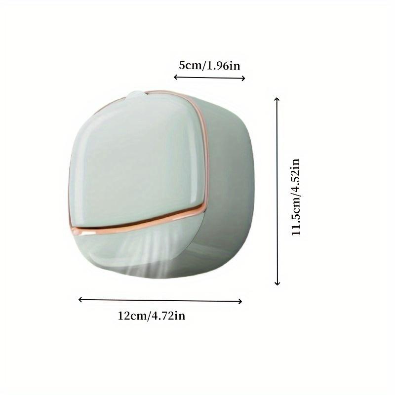 Waterproof Soap Holder, Wall-Mounted Soap Dish No Drilling Required, High-Quality Covered Soap Container Suitable for Bathroom Use