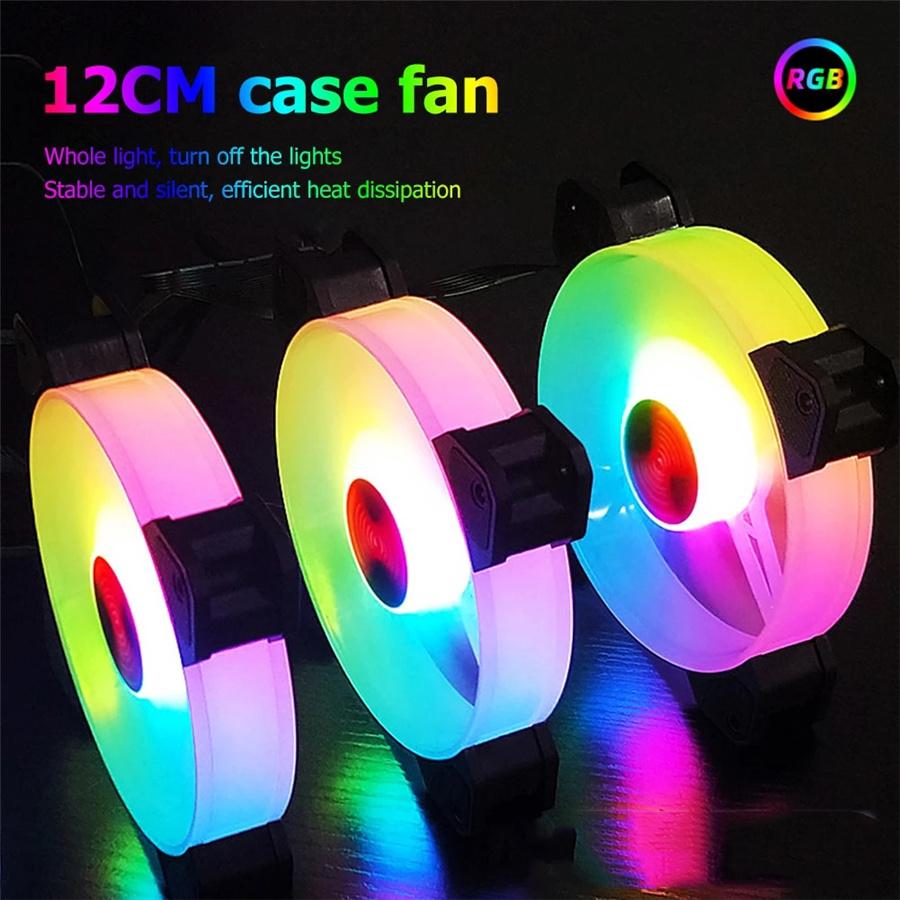 6Pcs Ventilateurs De Boîtier PC 120mm RGB Silencieux