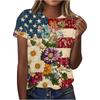Women T Shirt 3D Printed Top Blouse United States 250th Print T Shirt Short Shirts Summer Tops Tees