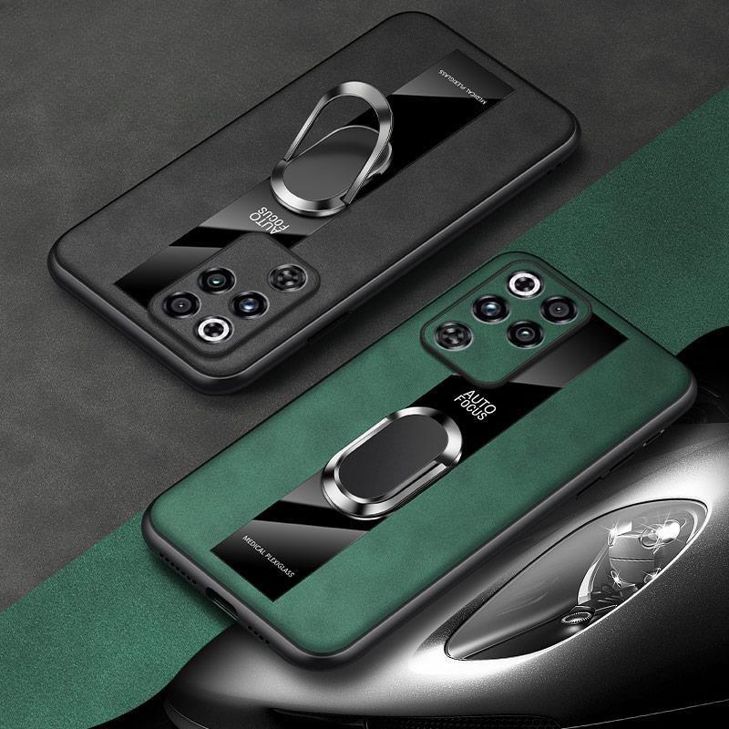 Case For ZTE RedMagic 11 11S Pro Plus Pro + Luxury Leather Matte Ring Bracket Rear Cover Shockproof Bumper Funda