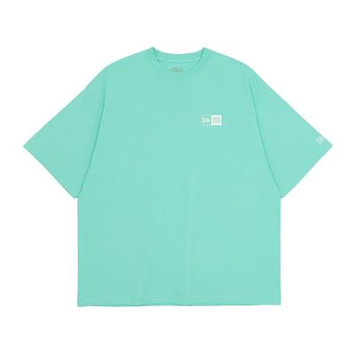 Oversized Blue Tint White Box Logo T-Shirt