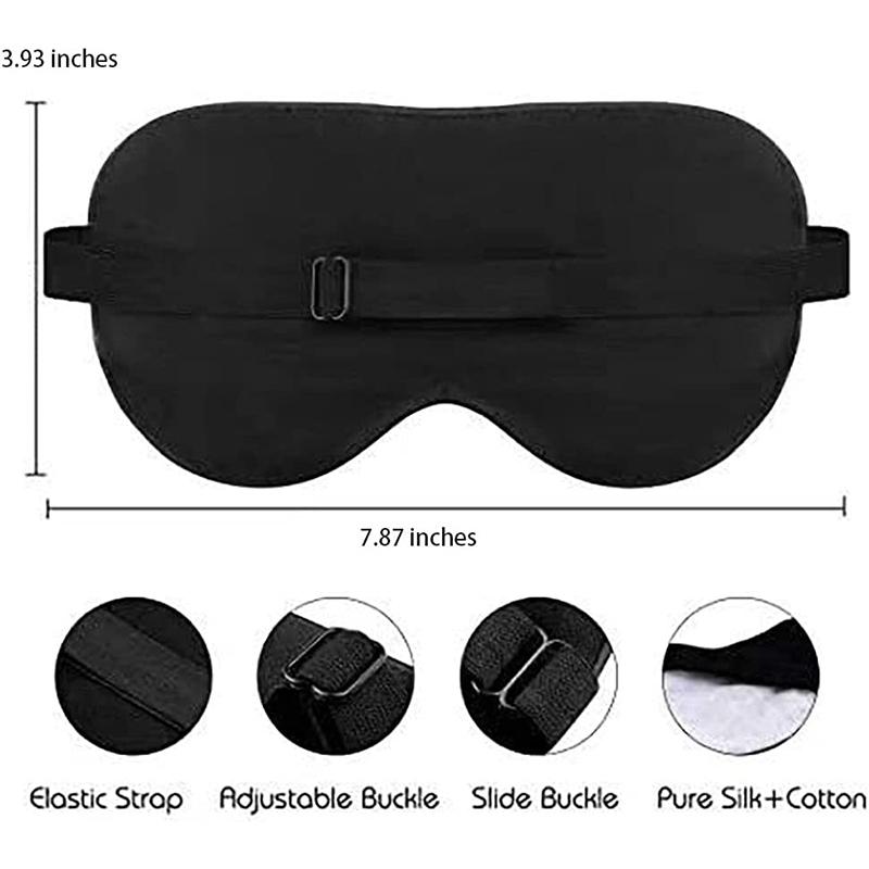 Silk Eye Mask Blindfold,Adjustable Super-Smooth Soft Sleep Eye Mask
