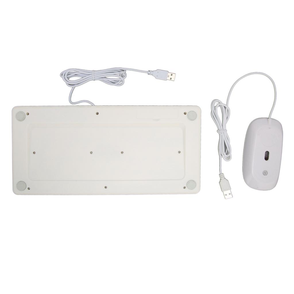 Keyboard Mouse Combo Comfortable Ergonomics Power Saving 78 Keys Round Keycap 4 Mouse Buttons Wired Computer Supplies