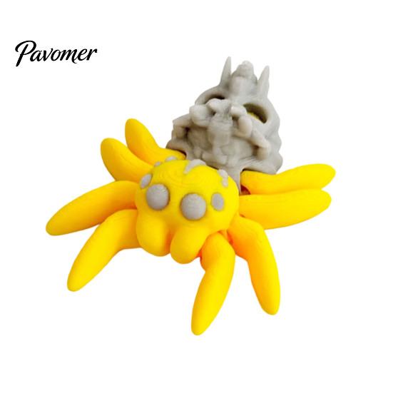 Collectible Spider Toys Halloween Figurine, 3D Printed Articulated Joint with Glow Spooky Home Decorations in Dark Eggs, Decor for Party, Sensory