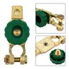 1PCS  Heavy Duty Battery Disconnect Isolator Cut Off Switch 12V 24V Green 17MM   Zinc Alloy Copper Plated + Plastic Knob