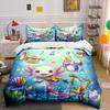 Cute Salamander Underwater Concert Print Bedding Set 1 Duvet Cover 2 Pillowcases For Adult And Children Luxury Gift Full Size