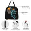 Astronaut Playing Basketball In Space Insulated Lunch Bag for Women Children Portable Food Boxes Thermal Lunch Box Tote