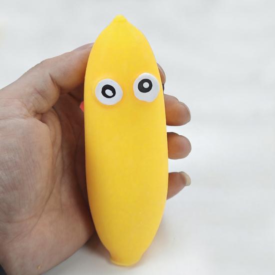 Cartoon Gemüse Quetschspielzeug Große Augen Paprika Aubergine Banane Bittermelone Quetsch Fidget Spielzeug Angstlinderung Obst Kneten Sensorisches Spielzeug