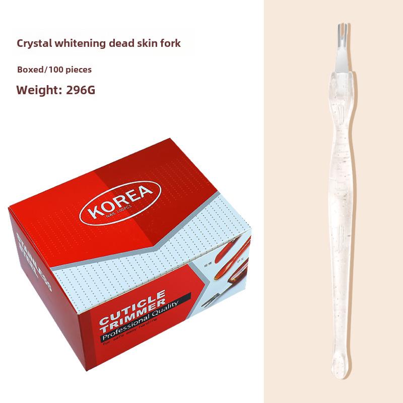 Nail Art Cuticle Remover Tool: Deep V Fork for Dead Skin and Manicure