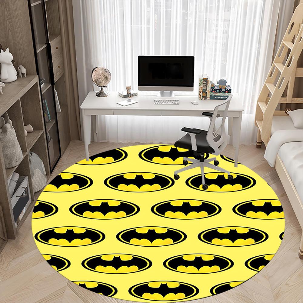 1pc Batman Office Round Area Rug, Under Office Chairs Bedroom Living Room Home Decor, Room Deco, Available In Various Sizes