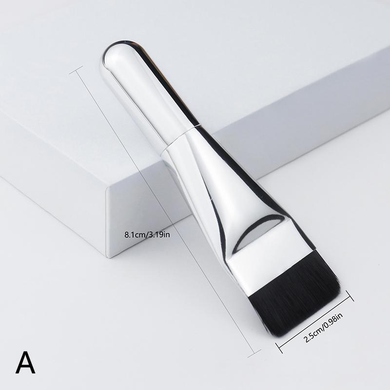 

Плоская головка Тонкая и легкая Кисть для тона с мягкой щетиной Мини-кисть для макияжа с короткой ручкой Кисть для контура лица Плоская кисть для контура A