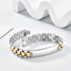 Geometrisches Edelstahlarmband für Herren Mit Personalisierbarer Gravurplatte Minimalistisch Mode