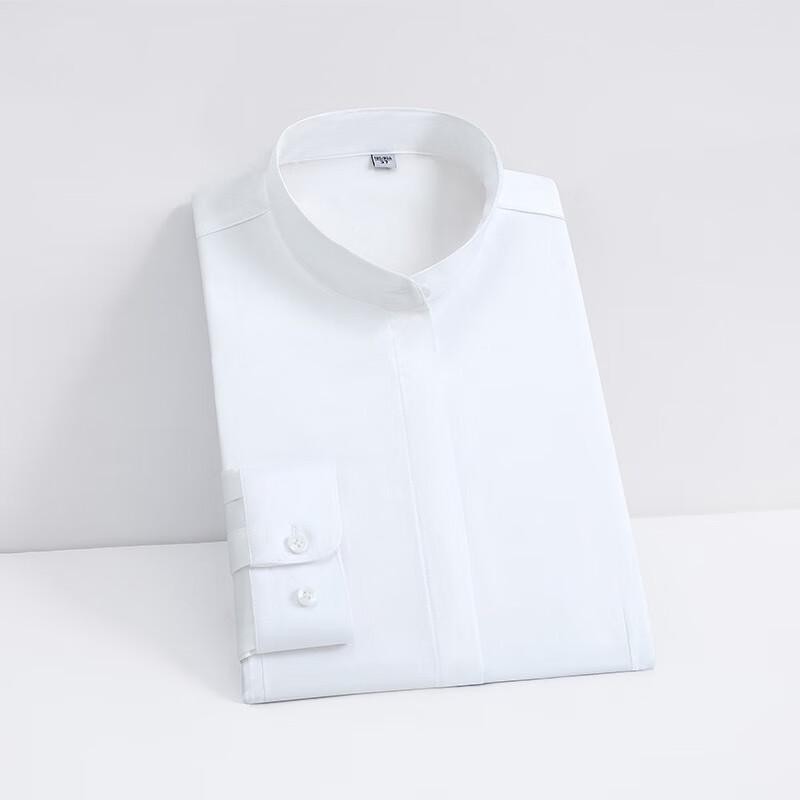 Bai Jie Ya Men s Stand-Collar Bamboo Fiber Wrinkle-Free Business Shirt 42