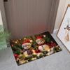 1Pcs Anti Fatigue Kitchen Rugs Christmas Snowman Print Waterproof Non-Slip Thick Cushioned Kitchen Mat Heavy Duty Comfort Standing Mat for Kitchen