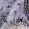 5Pcs Portable Faux Spiders Party Supplies Easy Indoors Outdoor Halloween Decoration Halloween Party Supplies