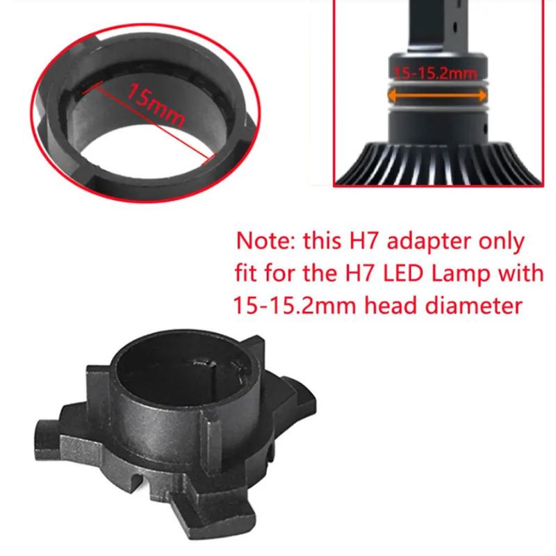 2x H7 Car Headlight Adapter Socket LED Lamp Base Holder for KIA K3 K4 K5 Sorento Hyundai New SantaFe Tucson QASHQAI Sonata 9th