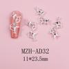 Metal Pentagram Nail Art Jewelry DIY Hollow Three-dimensional Nail Accessories Alloy Star Nail Art Diamond Jewelry 10pcs