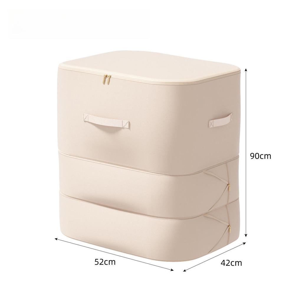 Space Saving Compression Storage Tote Bag Heavy Duty Multipurpose Rectangle Fabric Organizer for Comforters Clothes and Blankets