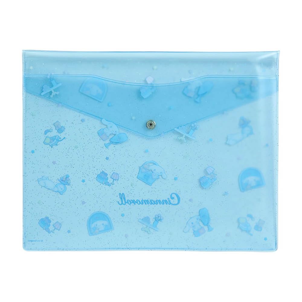 Sanrio Clear Flat Wide x Deep x 20cm 818216 Case, Cinnamoroll, Approx. 25.5cm 0.5cm High,