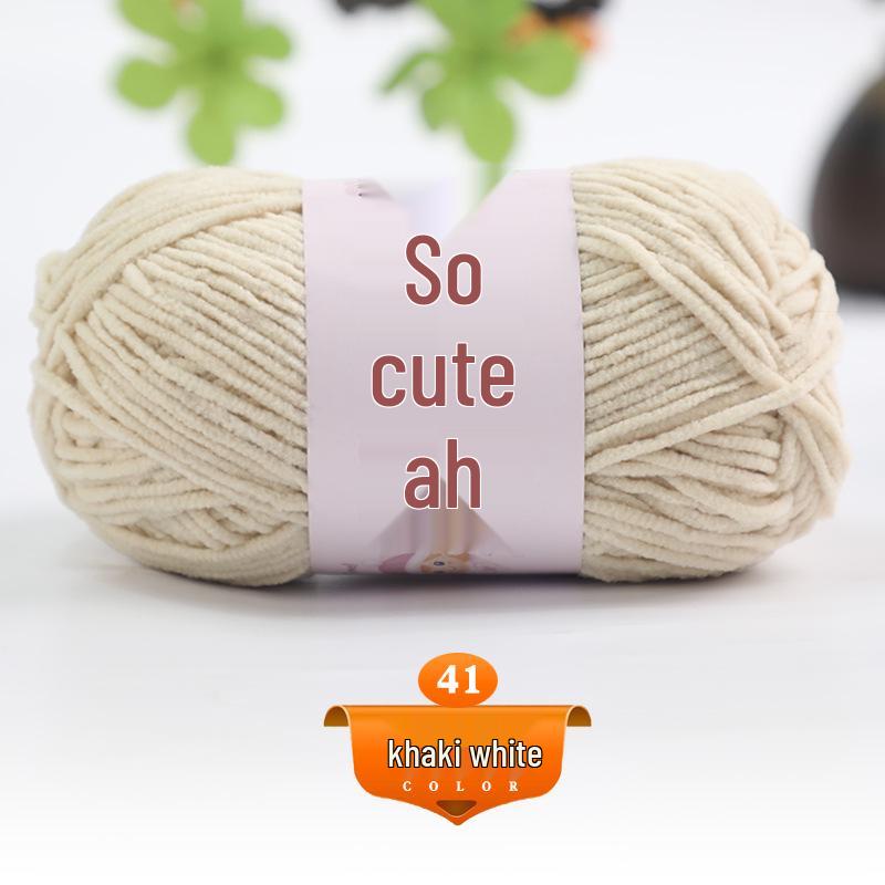 Medium Thick Chenille Yarn for Handmade Crochet Bags & Dolls