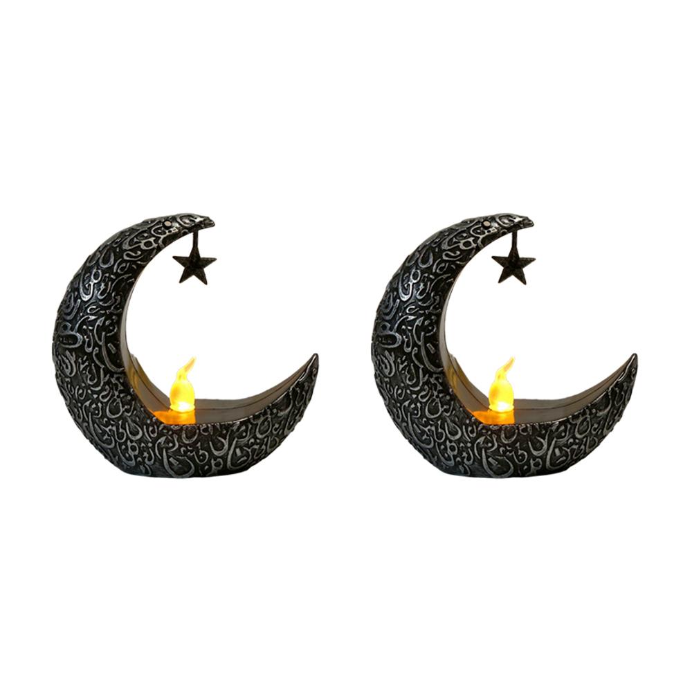 2pcs Arab Ramadan Wind Light LED Electronic Candle Night Lights,Castle Candle Lamp,LED Candle Lights Ornament Home Party Decor