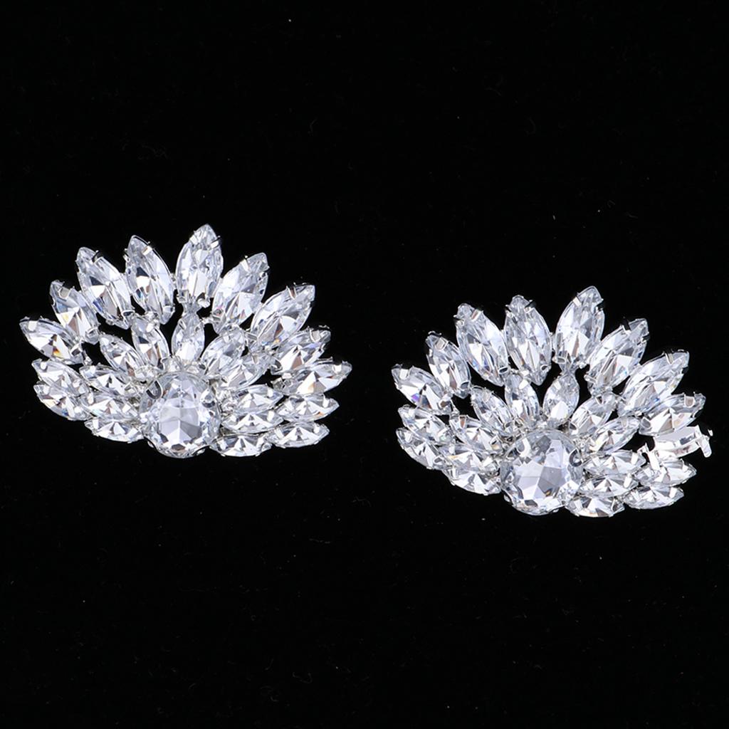 Exquisite Shoe Decoration Clips Crystal Rhinestone Buckle Applique Jewelry Accessories for Shoes Hats Dresses