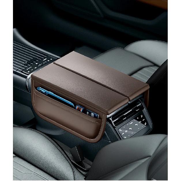 Cojín para Reposabrazos de Coche Cuero Antiarañazos Caja de Almacenamiento para Reposabrazos de Consola Central Funda de Almohadilla Dividida Para Mercedes Benz GLE W167 BMW