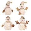 Boneco de Neve com Cachecol Bonecos de Neve Pelúcia Decoração de Inverno Enfeite de Prateleira de Natal Boneca de Pelúcia Feita à Mão (com Estilo Lenço)
