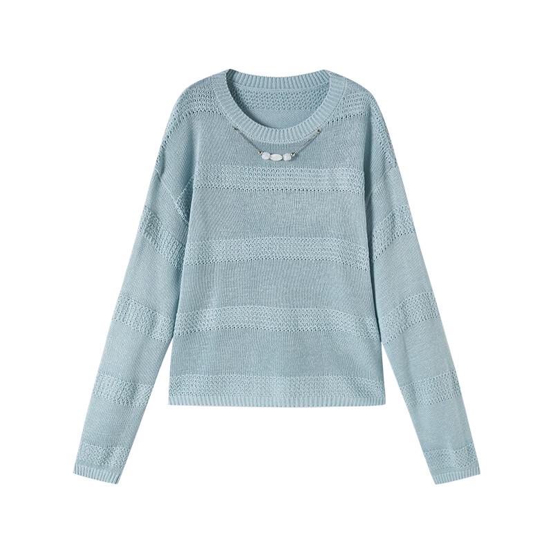 Women's Round Neck Long Sleeve Knit Sweater