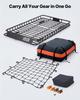 VEVOR Roof Rack Cargo Basket, 1371 x 864 x 102 mm, Heavy Duty Roof Top Carrier Basket with Waterproof Bag, Cargo Net, Ratchet Straps