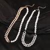 Rhinestone Elegant And Pearl Necklace For Women With Trendy Short Design Style And