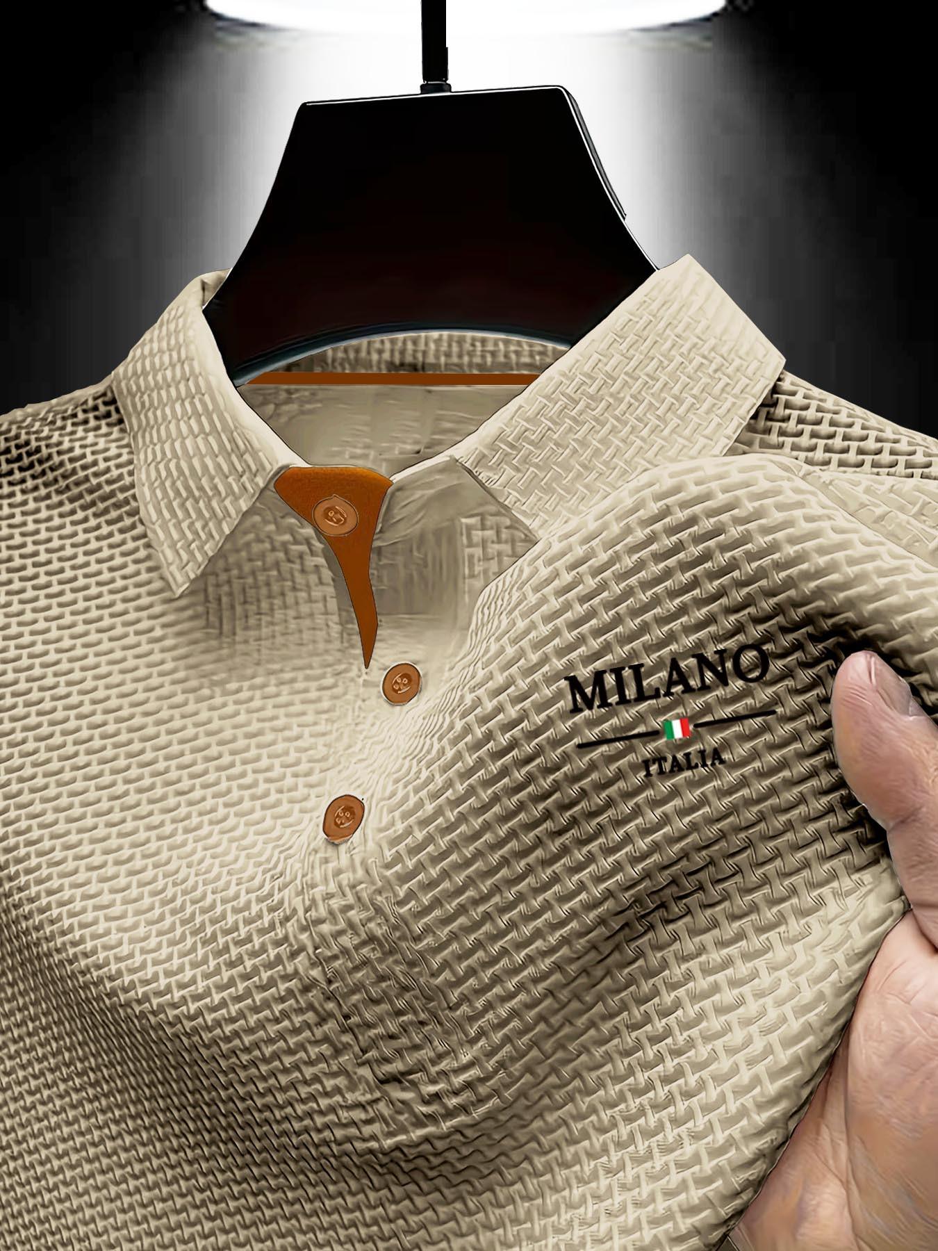Trends Clothing Heren Business Casual T-shirt met Korte Mouwen, Huidvriendelijk & Comfortabel Poloshirt voor Mannen met een Kraag En Korte Mouwen M kaki
