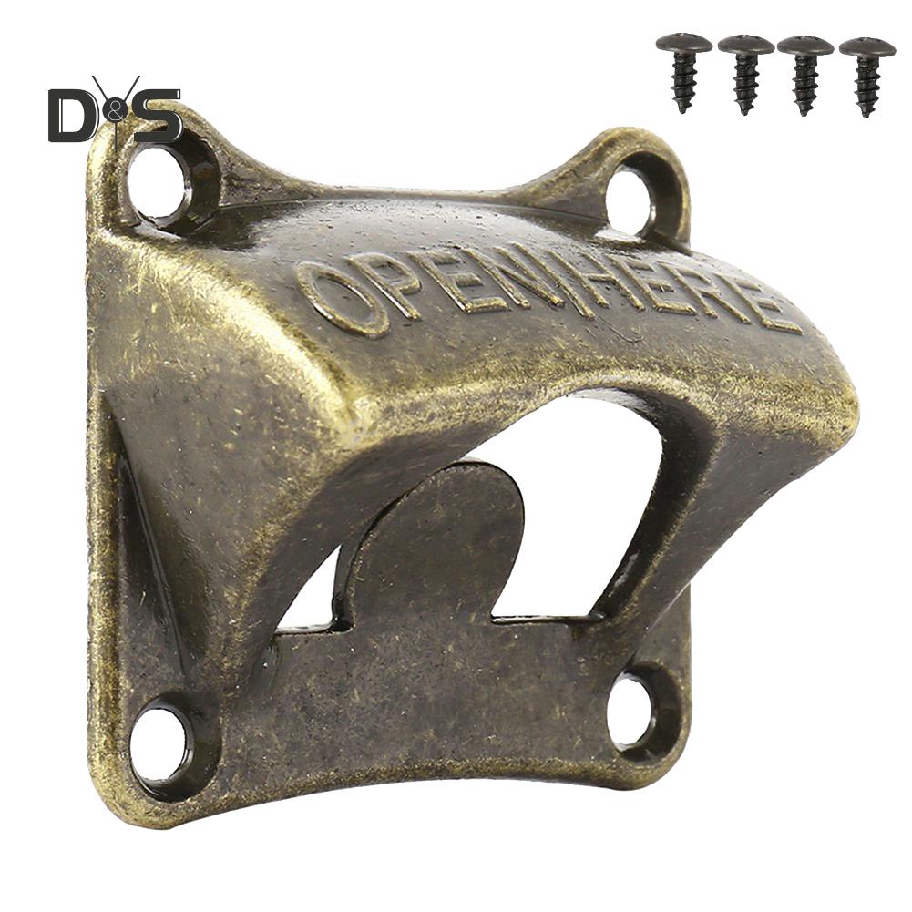 Bronze Wall Mounted Wine Beer Soda Bottle Cap Opener Bar Accessories