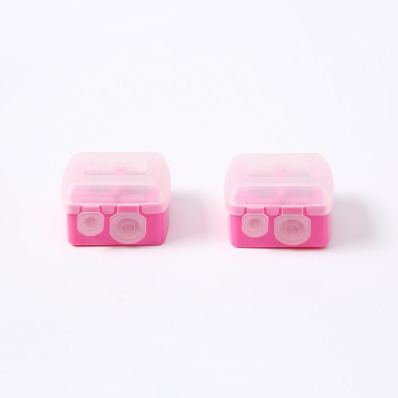 Dual-Hole Sharpener for Eyebrow, Eyeshadow, Lip Liner, and Lipstick Pencils