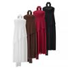 Spot Women's New Fashion Lace-up Scarf Tube Top Mesh Splicing Pendulum Dress