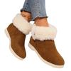 Neue Übersee-Außenhandel große Größe Herbst und Winter neue niedrige Schaftweite Wildleder Baumwollschuhe Schneeschuhe Low Top Plüschrand Damenstiefel