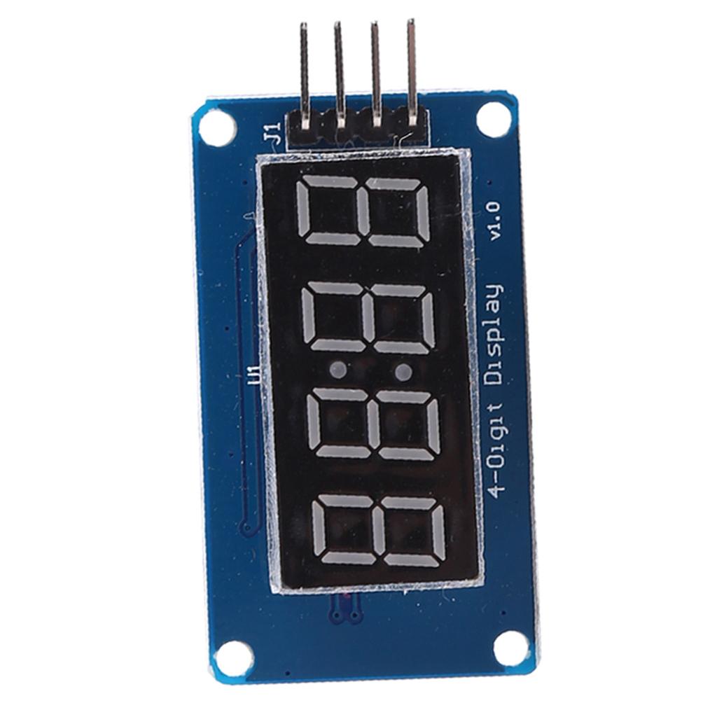 Red Light LED Digital Display 4 Digit 7 Segments Module Adjustable Brightness