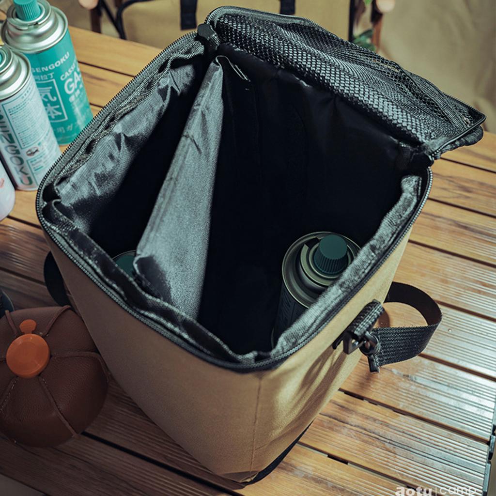 10L Camping Lantern Storage Bag Outdoor Camping Canister Gas Storage Bag Carrying Case