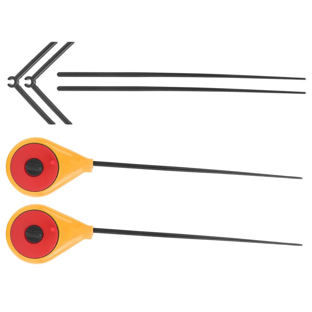 2 Σετ Χειμερινό Φορητό Μίνι Καλάμι Ψαρέματος Πάγου Απλή Συσκευή Καλαμιού Ψαρέματος Σετ Αξεσουάρ Κίτρινο