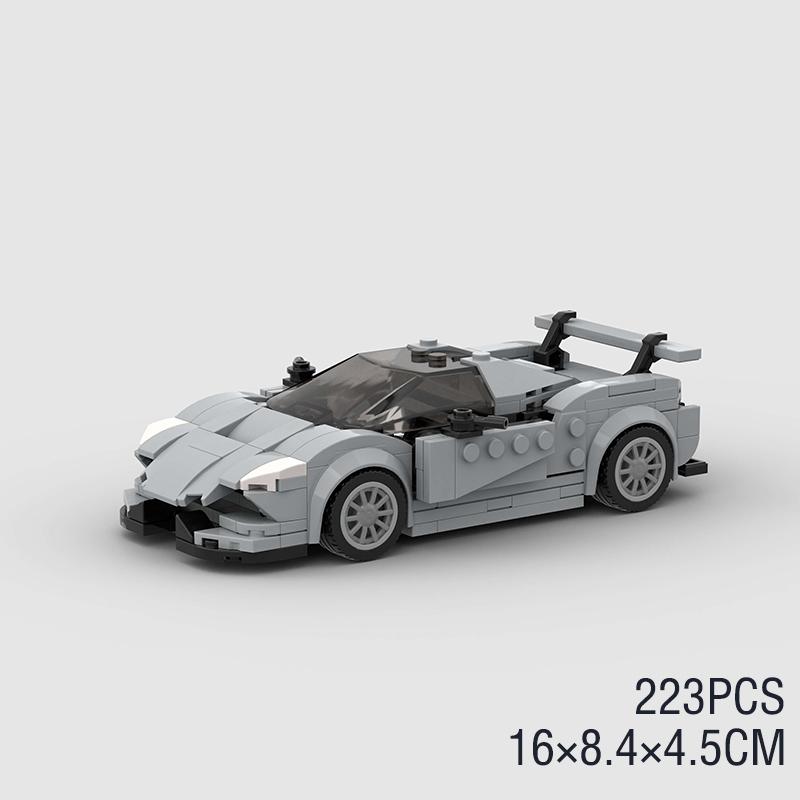 MOC City Speed Sport Racing Car Model Building Blocks Convertible Super Race Bricks Rally Vehicle Toy Technical Christmas Gift