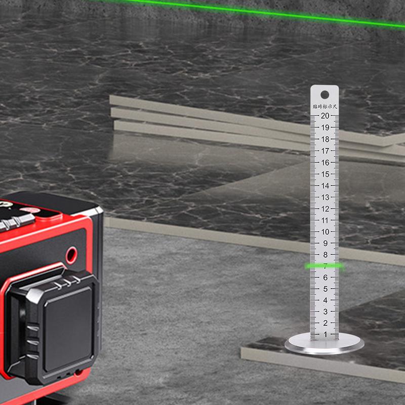 Floor Leveling Tools Stainless Steel Tile Height Leveling Tool Anti-Slip Horizontal Lines Positioning Floor Ruler Tile Equal