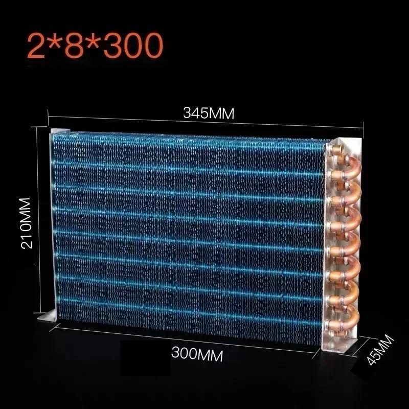 1PCS Copper Tube Heat Exchanger for Physical Cooling Condenser Coil Refrigerator Aluminum Fin Heat Exchanger Small Without Shell