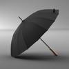 Umbrelă Automată Lemn 16 Nervuri Bărbați Rezistentă la Vânt Ploaie Femei Puternică Mare Mărită Rezistentă la Vânt Parasolar Soare Golf